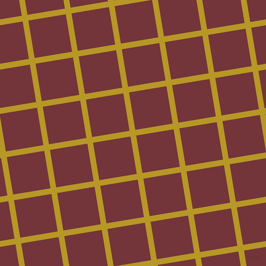 9/99 degree angle diagonal checkered chequered lines, 19 pixel lines width, 125 pixel square size, Sahara and Merlot plaid checkered seamless tileable