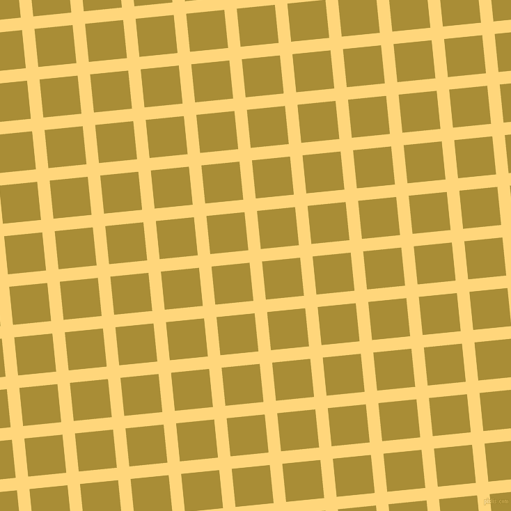 6/96 degree angle diagonal checkered chequered lines, 18 pixel lines width, 55 pixel square size, Salomie and Reef Gold plaid checkered seamless tileable