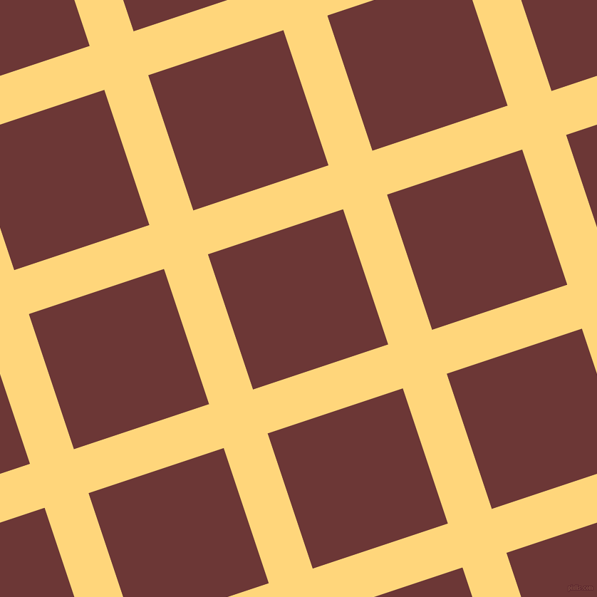 18/108 degree angle diagonal checkered chequered lines, 65 pixel line width, 200 pixel square size, Salomie and Sanguine Brown plaid checkered seamless tileable