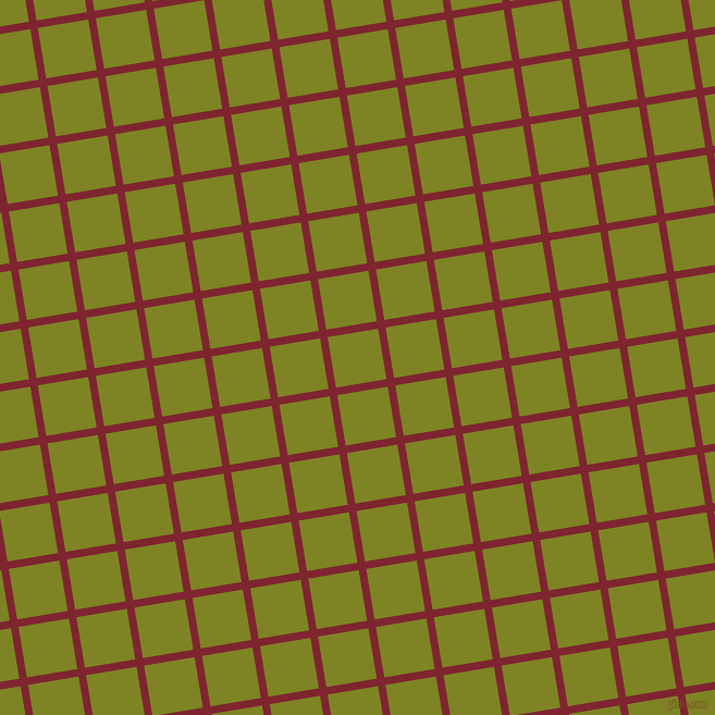 9/99 degree angle diagonal checkered chequered lines, 7 pixel line width, 47 pixel square size, Scarlett and Trendy Green plaid checkered seamless tileable