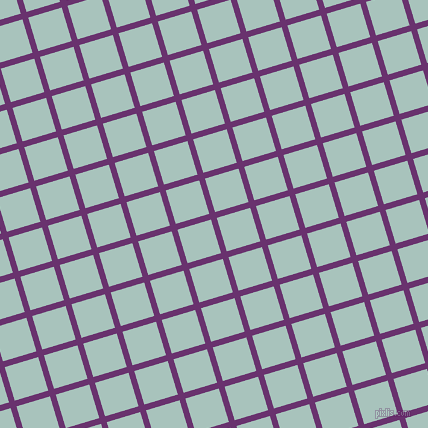 17/107 degree angle diagonal checkered chequered lines, 6 pixel line width, 35 pixel square size, Seance and Opal plaid checkered seamless tileable