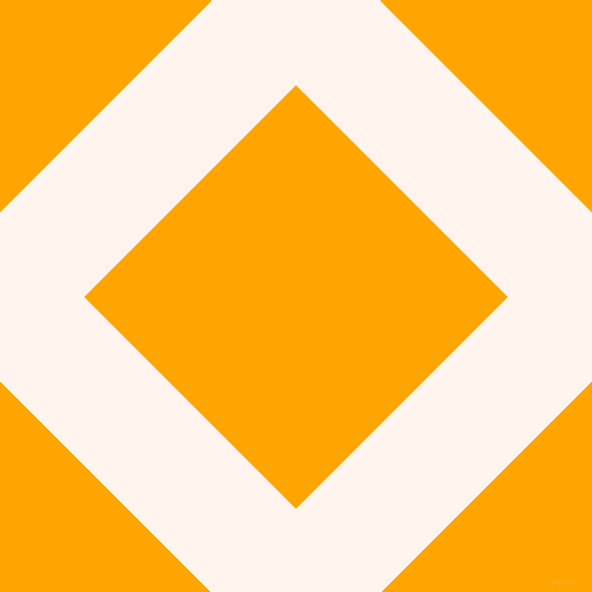 45/135 degree angle diagonal checkered chequered lines, 168 pixel lines width, 422 pixel square size, Seashell and Orange plaid checkered seamless tileable