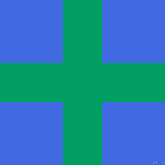 checkered chequered horizontal vertical lines, 124 pixel lines width, 410 pixel square size, Shamrock Green and Royal Blue plaid checkered seamless tileable
