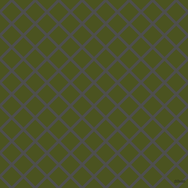 45/135 degree angle diagonal checkered chequered lines, 9 pixel lines width, 45 pixel square size, Ship Grey and Army green plaid checkered seamless tileable