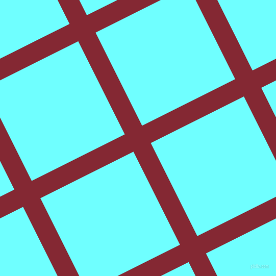 27/117 degree angle diagonal checkered chequered lines, 38 pixel line width, 204 pixel square size, Shiraz and Baby Blue plaid checkered seamless tileable