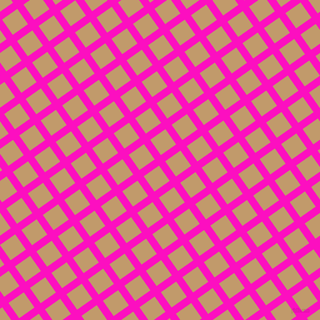 35/125 degree angle diagonal checkered chequered lines, 15 pixel lines width, 37 pixel square size, Shocking Pink and Fallow plaid checkered seamless tileable