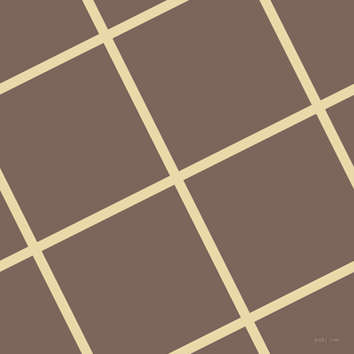 27/117 degree angle diagonal checkered chequered lines, 14 pixel lines width, 208 pixel square size, Sidecar and Russett plaid checkered seamless tileable