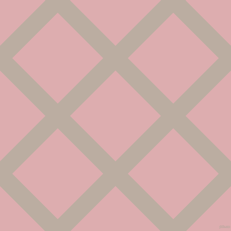 45/135 degree angle diagonal checkered chequered lines, 58 pixel lines width, 214 pixel square size, Silk and Pale Chestnut plaid checkered seamless tileable
