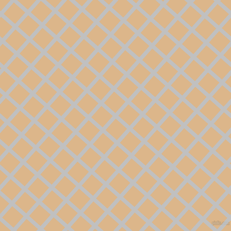 48/138 degree angle diagonal checkered chequered lines, 8 pixel line width, 31 pixel square size, Silver and Brandy plaid checkered seamless tileable