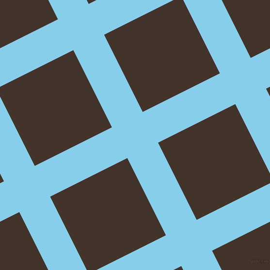 27/117 degree angle diagonal checkered chequered lines, 71 pixel line width, 178 pixel square size, Sky Blue and Slugger plaid checkered seamless tileable