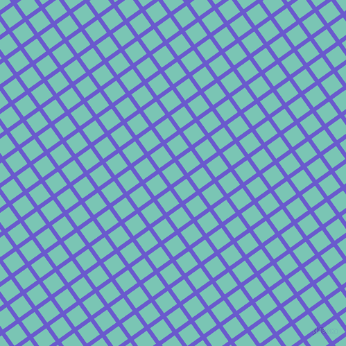 36/126 degree angle diagonal checkered chequered lines, 6 pixel lines width, 23 pixel square size, Slate Blue and Monte Carlo plaid checkered seamless tileable