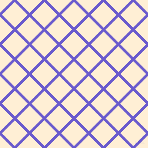 45/135 degree angle diagonal checkered chequered lines, 9 pixel lines width, 60 pixel square size, Slate Blue and Papaya Whip plaid checkered seamless tileable