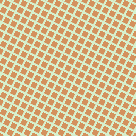 63/153 degree angle diagonal checkered chequered lines, 8 pixel line width, 21 pixel square size, Snowy Mint and Whiskey Sour plaid checkered seamless tileable