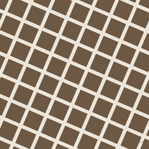 67/157 degree angle diagonal checkered chequered lines, 12 pixel line width, 54 pixel square size, Soapstone and Tobacco Brown plaid checkered seamless tileable