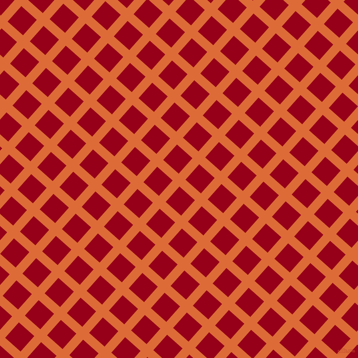48/138 degree angle diagonal checkered chequered lines, 18 pixel line width, 41 pixel square size, Sorbus and Carmine plaid checkered seamless tileable