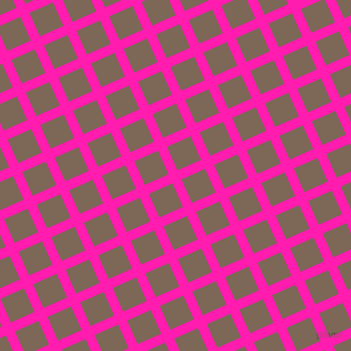 24/114 degree angle diagonal checkered chequered lines, 14 pixel lines width, 37 pixel square size, Spicy Pink and Roman Coffee plaid checkered seamless tileable