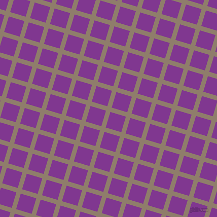 73/163 degree angle diagonal checkered chequered lines, 9 pixel lines width, 32 pixel square size, Squirrel and Vivid Violet plaid checkered seamless tileable