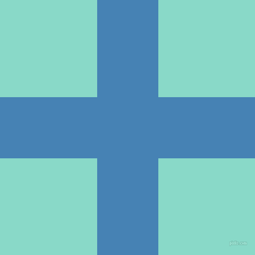 checkered chequered horizontal vertical lines, 124 pixel line width, 393 pixel square size, Steel Blue and Riptide plaid checkered seamless tileable