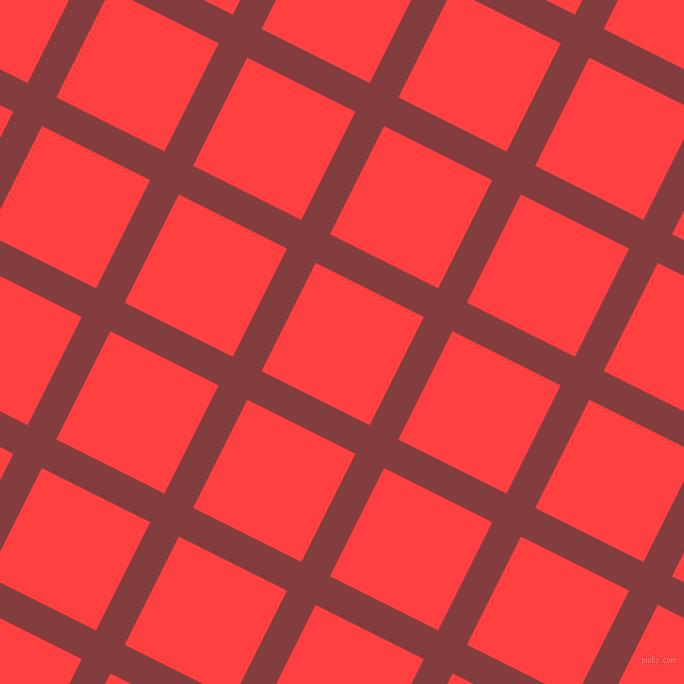 63/153 degree angle diagonal checkered chequered lines, 32 pixel lines width, 121 pixel square size, Stiletto and Coral Red plaid checkered seamless tileable