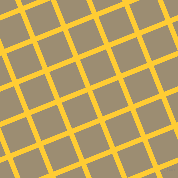 22/112 degree angle diagonal checkered chequered lines, 17 pixel lines width, 92 pixel square size, Sunglow and Pale Oyster plaid checkered seamless tileable