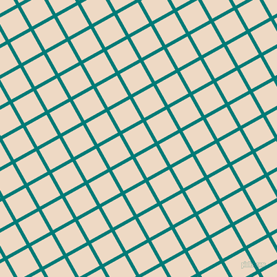 29/119 degree angle diagonal checkered chequered lines, 5 pixel lines width, 34 pixel square size, Surfie Green and Almond plaid checkered seamless tileable