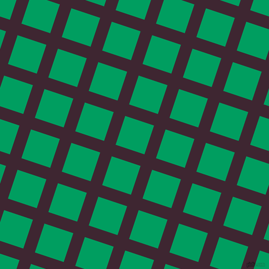 72/162 degree angle diagonal checkered chequered lines, 24 pixel lines width, 60 pixel square size, Toledo and Shamrock Green plaid checkered seamless tileable