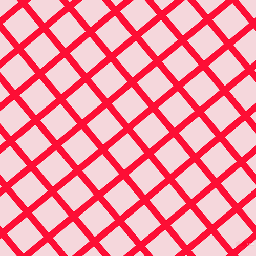 40/130 degree angle diagonal checkered chequered lines, 13 pixel lines width, 51 pixel square size, Torch Red and Cherub plaid checkered seamless tileable