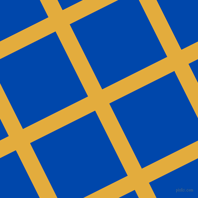 27/117 degree angle diagonal checkered chequered lines, 32 pixel line width, 147 pixel square size, Tulip Tree and Cobalt plaid checkered seamless tileable