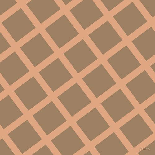37/127 degree angle diagonal checkered chequered lines, 21 pixel lines width, 79 pixel square size, Tumbleweed and Sorrell Brown plaid checkered seamless tileable