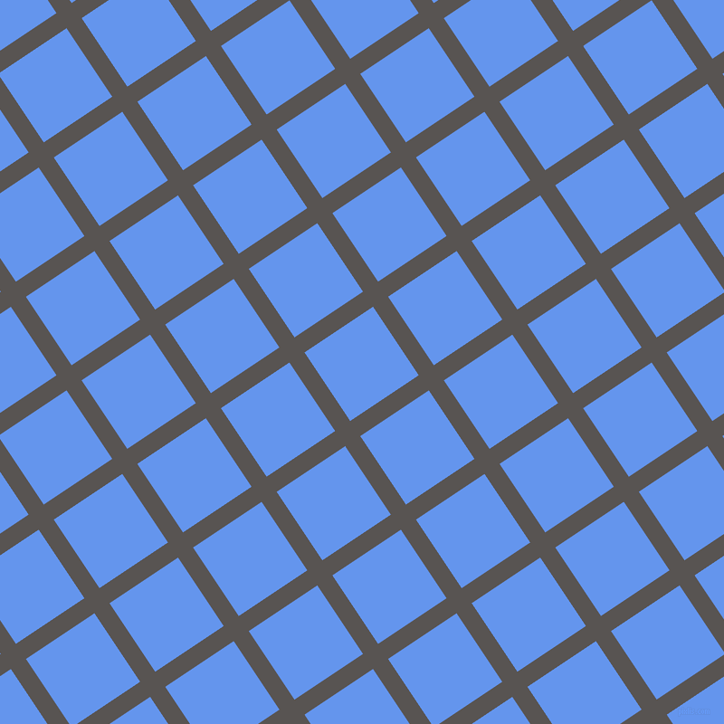 34/124 degree angle diagonal checkered chequered lines, 20 pixel line width, 91 pixel square size, Tundora and Cornflower Blue plaid checkered seamless tileable