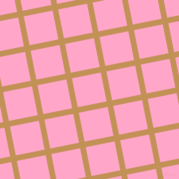 11/101 degree angle diagonal checkered chequered lines, 18 pixel line width, 94 pixel square size, Twine and Carnation Pink plaid checkered seamless tileable