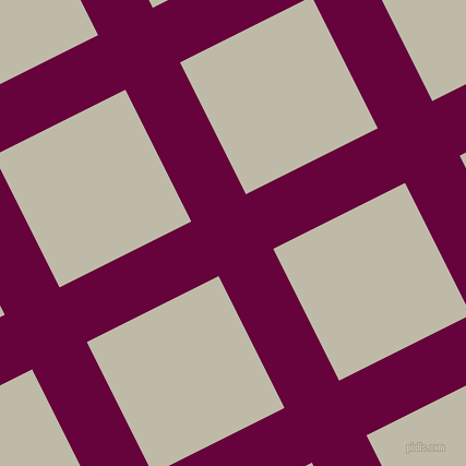 27/117 degree angle diagonal checkered chequered lines, 56 pixel lines width, 135 pixel square size, Tyrian Purple and Ash plaid checkered seamless tileable