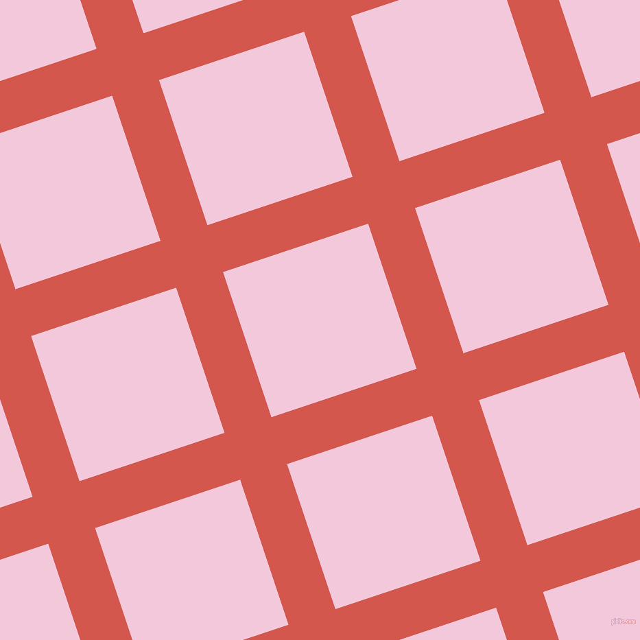 18/108 degree angle diagonal checkered chequered lines, 72 pixel line width, 223 pixel square size, Valencia and Classic Rose plaid checkered seamless tileable