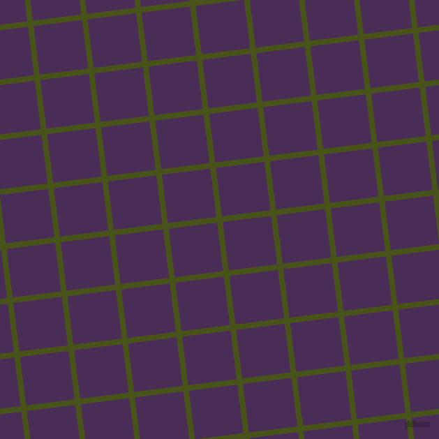7/97 degree angle diagonal checkered chequered lines, 8 pixel lines width, 70 pixel square size, Verdun Green and Scarlet Gum plaid checkered seamless tileable
