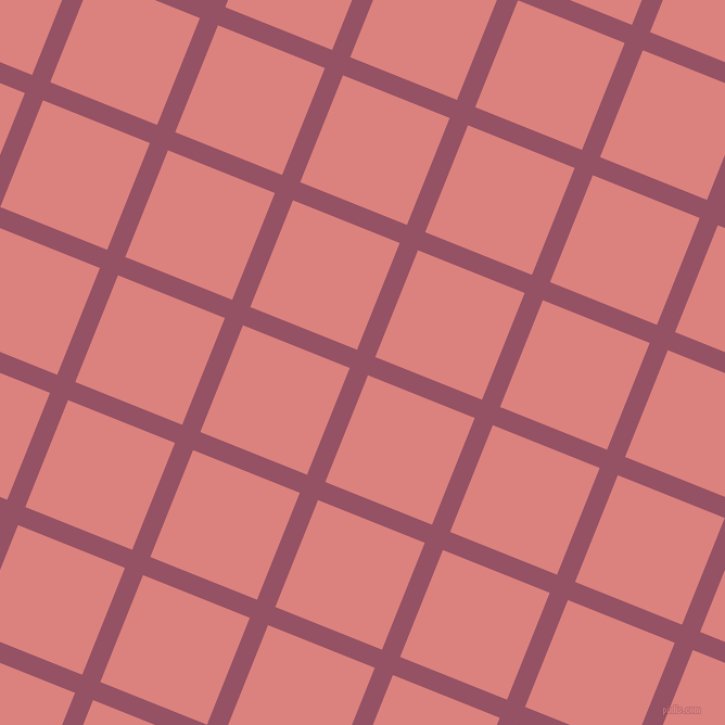 68/158 degree angle diagonal checkered chequered lines, 18 pixel lines width, 106 pixel square size, Vin Rouge and Sea Pink plaid checkered seamless tileable