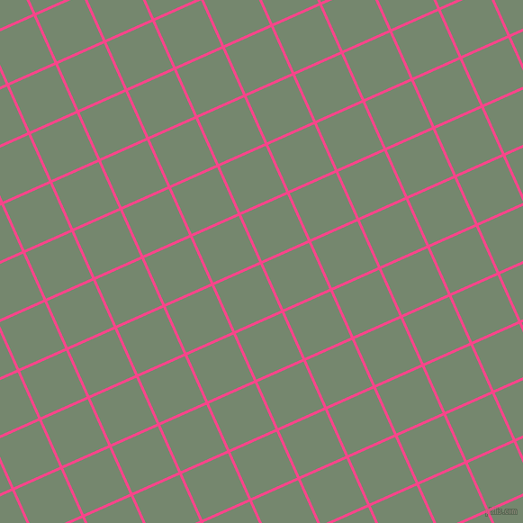24/114 degree angle diagonal checkered chequered lines, 3 pixel line width, 56 pixel square size, Violet Red and Xanadu plaid checkered seamless tileable