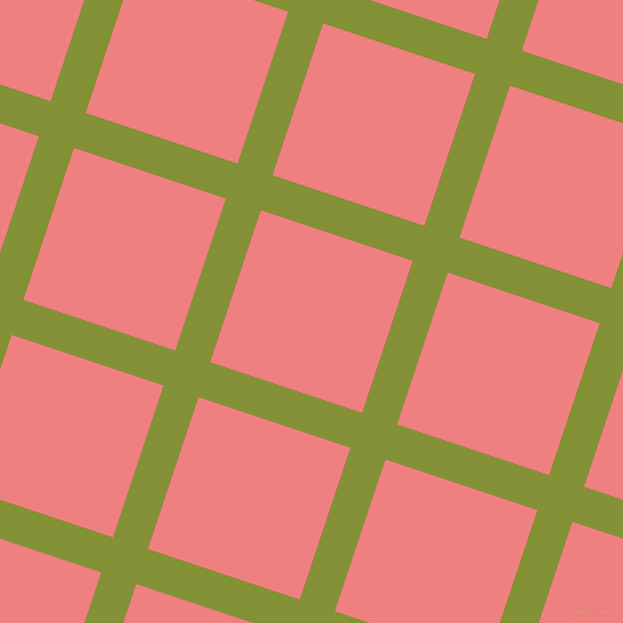 72/162 degree angle diagonal checkered chequered lines, 37 pixel lines width, 160 pixel square size, Wasabi and Light Coral plaid checkered seamless tileable