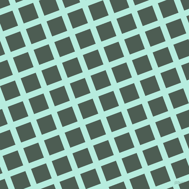 21/111 degree angle diagonal checkered chequered lines, 20 pixel line width, 53 pixel square size, Water Leaf and Feldgrau plaid checkered seamless tileable
