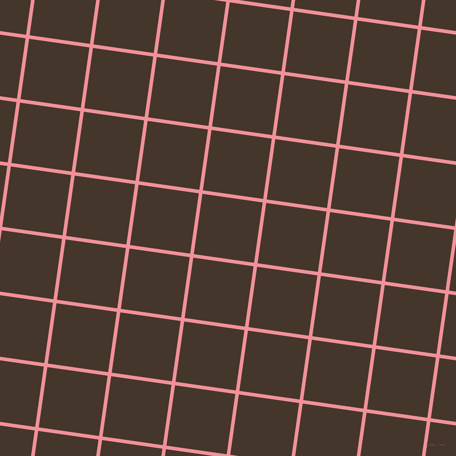 82/172 degree angle diagonal checkered chequered lines, 7 pixel line width, 119 pixel square size, Wewak and Dark Rum plaid checkered seamless tileable