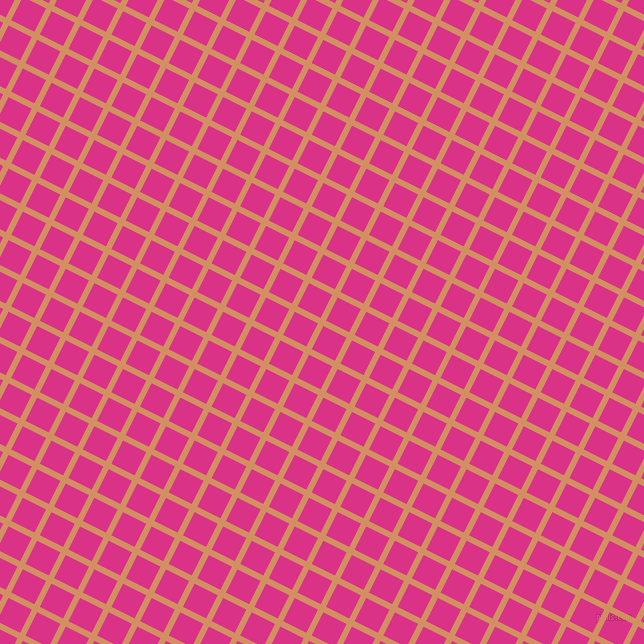 63/153 degree angle diagonal checkered chequered lines, 6 pixel line width, 26 pixel square size, Whiskey and Deep Cerise plaid checkered seamless tileable