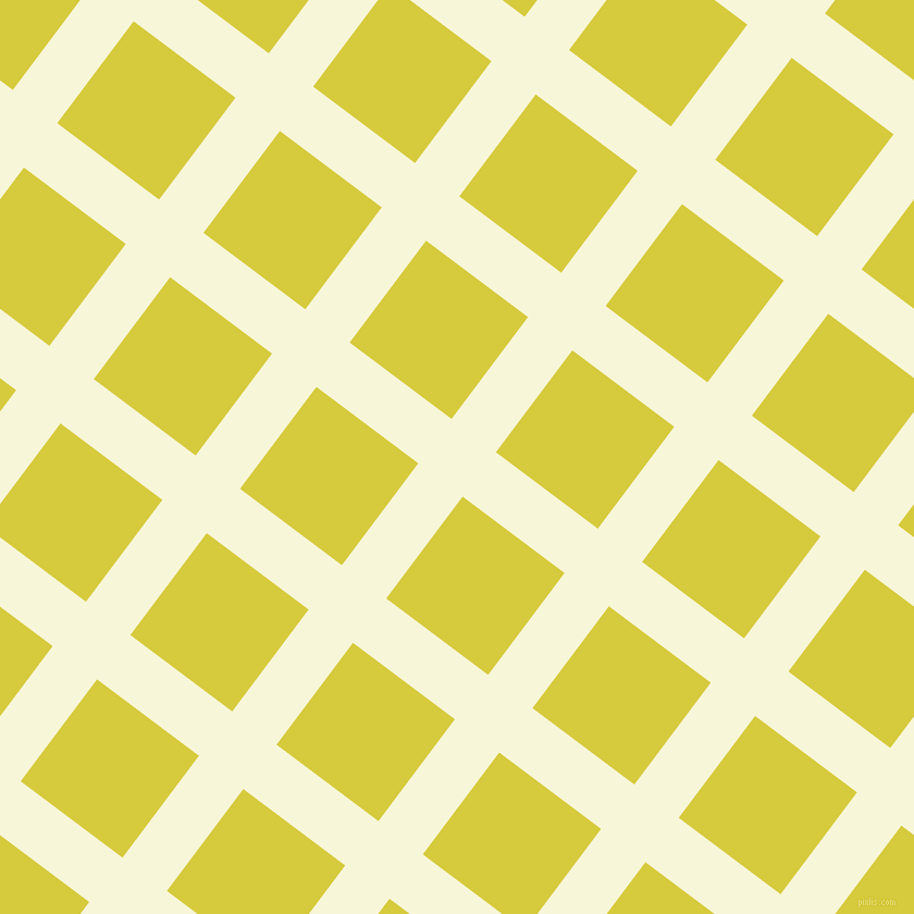 53/143 degree angle diagonal checkered chequered lines, 51 pixel lines width, 117 pixel square size, White Nectar and Wattle plaid checkered seamless tileable