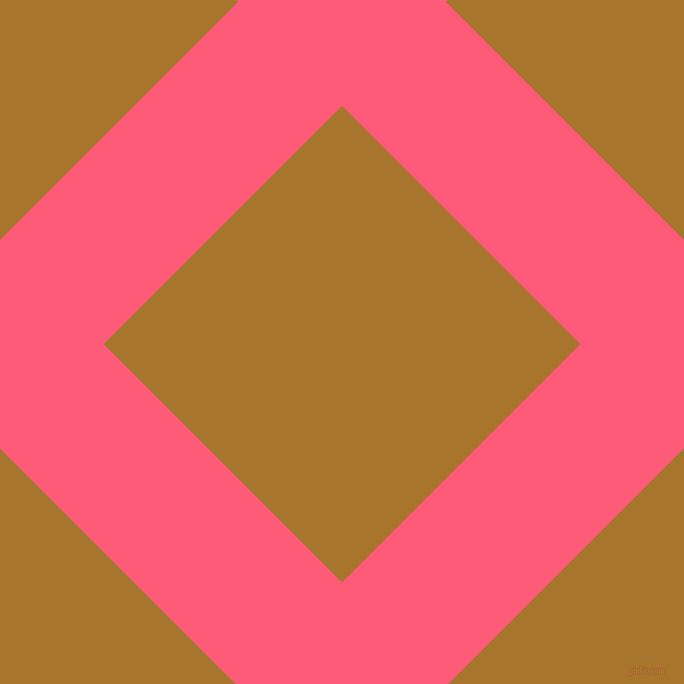 45/135 degree angle diagonal checkered chequered lines, 147 pixel line width, 337 pixel square size, Wild Watermelon and Hot Toddy plaid checkered seamless tileable