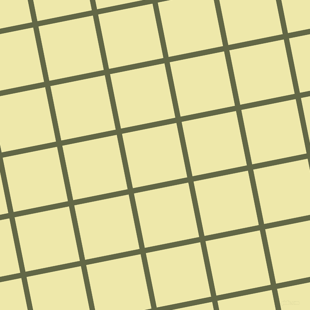 11/101 degree angle diagonal checkered chequered lines, 11 pixel line width, 114 pixel square size, Woodland and Pale Goldenrod plaid checkered seamless tileable