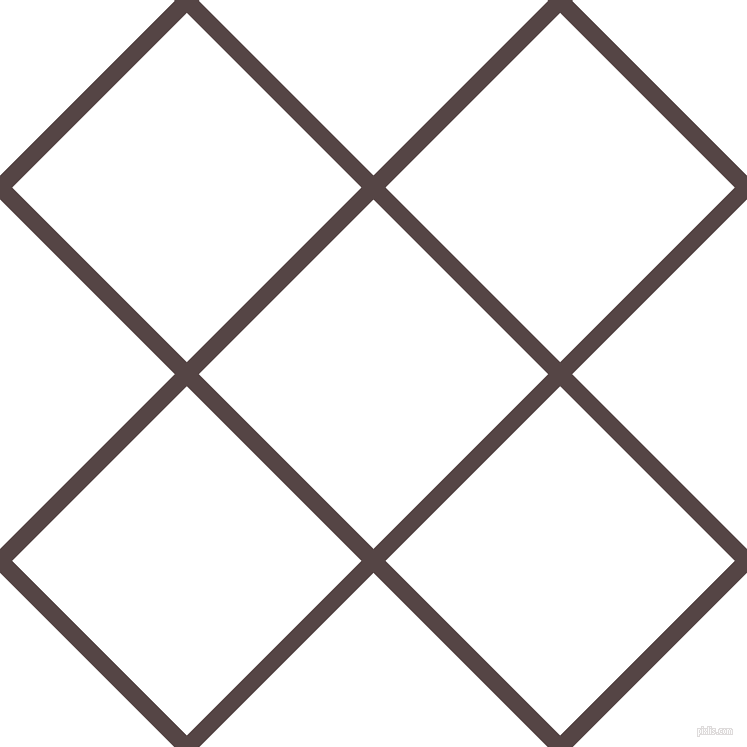 45/135 degree angle diagonal checkered chequered lines, 17 pixel line width, 247 pixel square size, Woody Brown and White plaid checkered seamless tileable