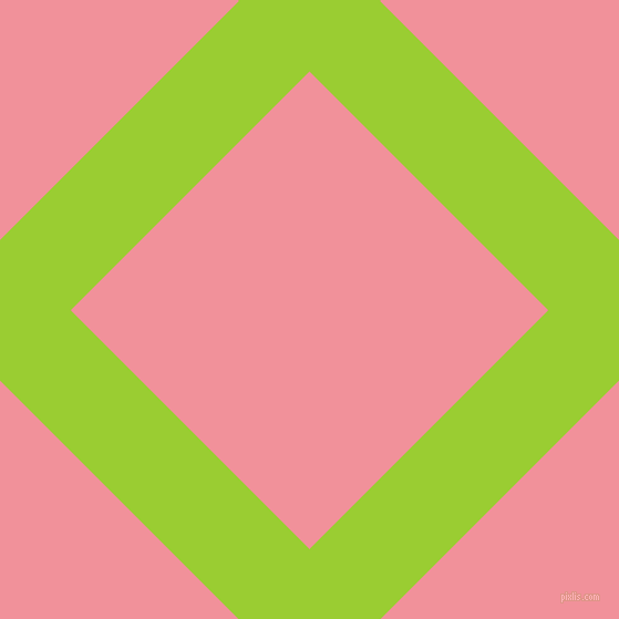 45/135 degree angle diagonal checkered chequered lines, 90 pixel lines width, 305 pixel square size, Yellow Green and Wewak plaid checkered seamless tileable