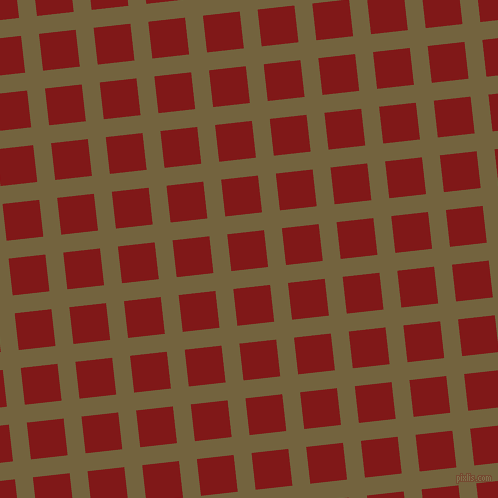 6/96 degree angle diagonal checkered chequered lines, 18 pixel line width, 37 pixel square size, Yellow Metal and Falu Red plaid checkered seamless tileable