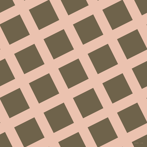 27/117 degree angle diagonal checkered chequered lines, 40 pixel line width, 89 pixel square size, Zinnwaldite and Soya Bean plaid checkered seamless tileable