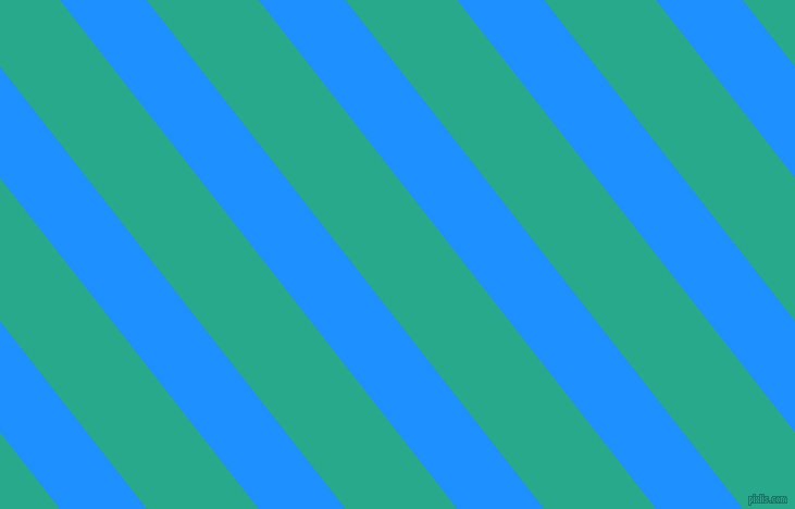 128 degree angle lines stripes, 63 pixel line width, 81 pixel line spacing, Dodger Blue and Niagara stripes and lines seamless tileable