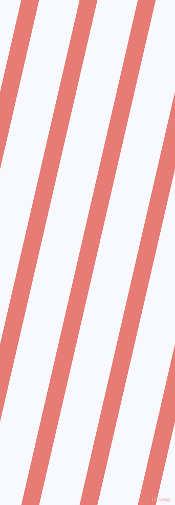 77 degree angle lines stripes, 34 pixel line width, 77 pixel line spacing, Geraldine and Ghost White stripes and lines seamless tileable