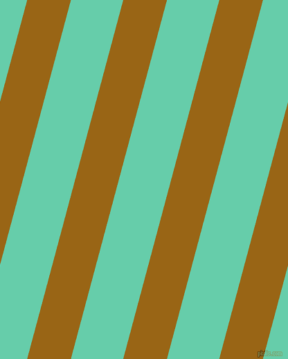 75 degree angle lines stripes, 61 pixel line width, 73 pixel line spacing, Golden Brown and Medium Aquamarine stripes and lines seamless tileable